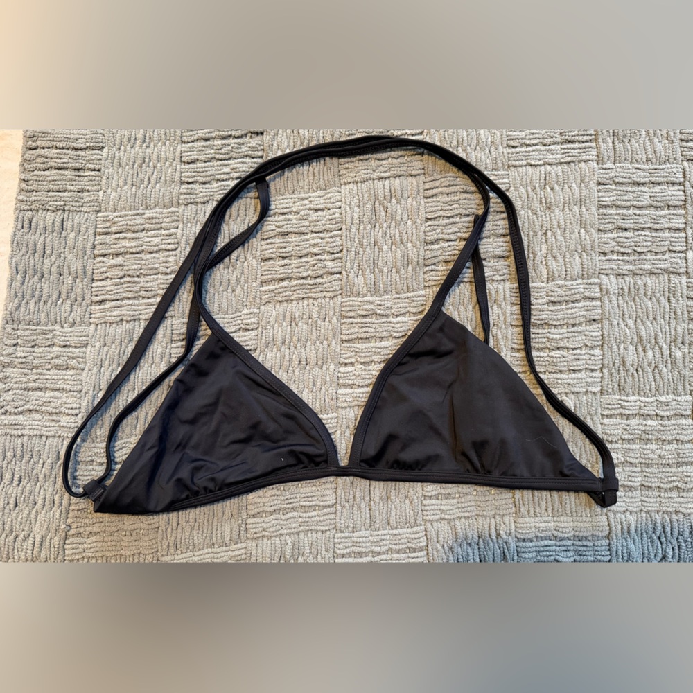 Jolyn tie back Black Triangle Bikini Top